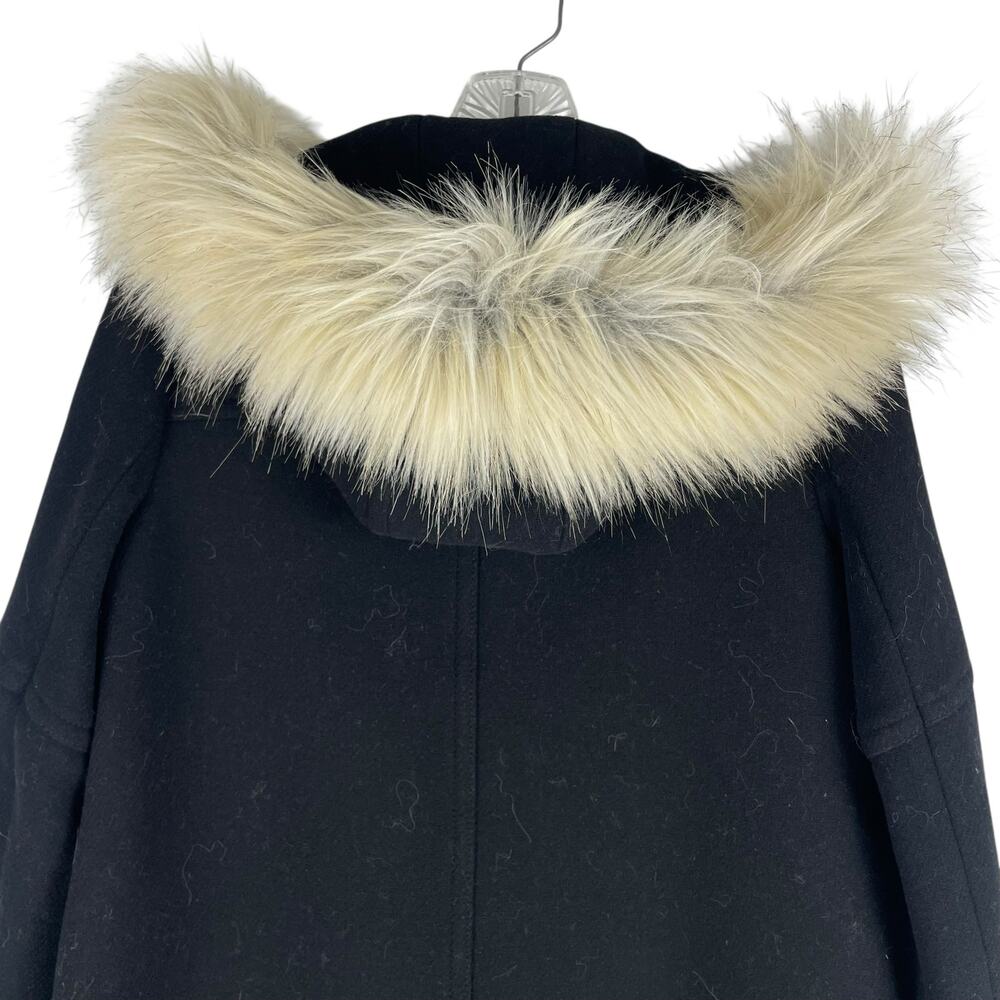 J. Crew Italian Stadium Cloth Wool Chateau Parka Coat Black Size 2 - Picture 9 of 11